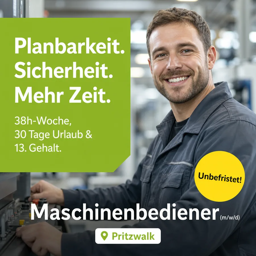 Recruiting · Maschinenbediener – Anzeige von Navid Reko