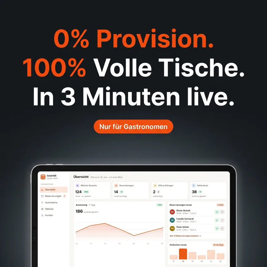 Eigene App · gastrosite.app – Anzeige von Navid Reko